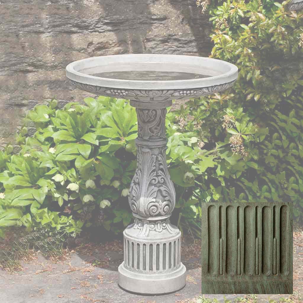 Campania Smithsonian Cottage Garden Birdbath - B-155 - Image 4