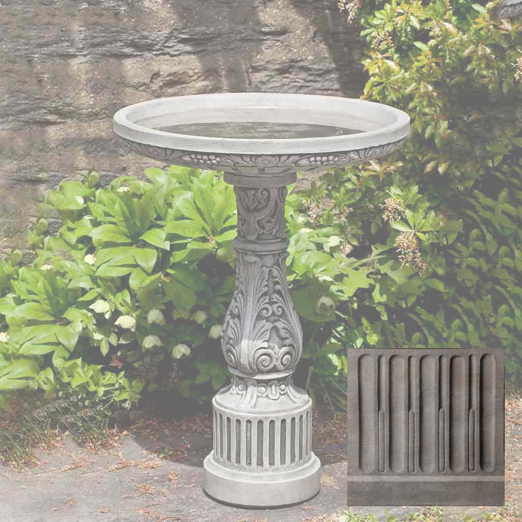 Campania Smithsonian Cottage Garden Birdbath - B-155 - Image 5