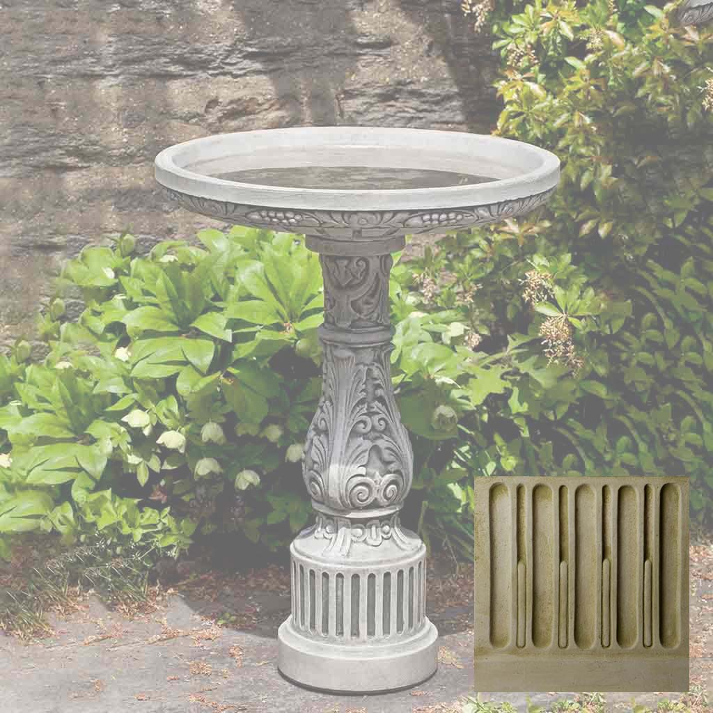 Campania Smithsonian Cottage Garden Birdbath - B-155 - Image 6