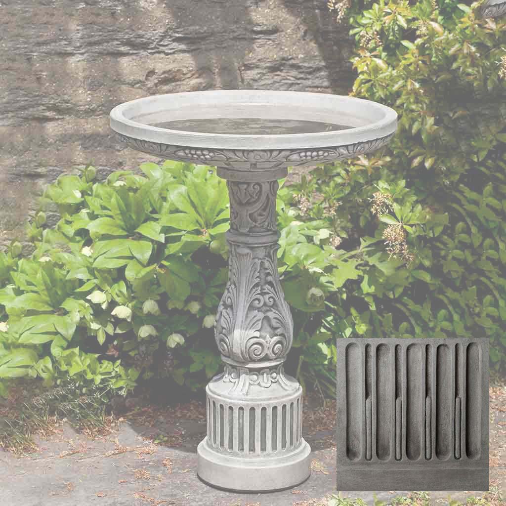 Campania Smithsonian Cottage Garden Birdbath - B-155 - Image 9