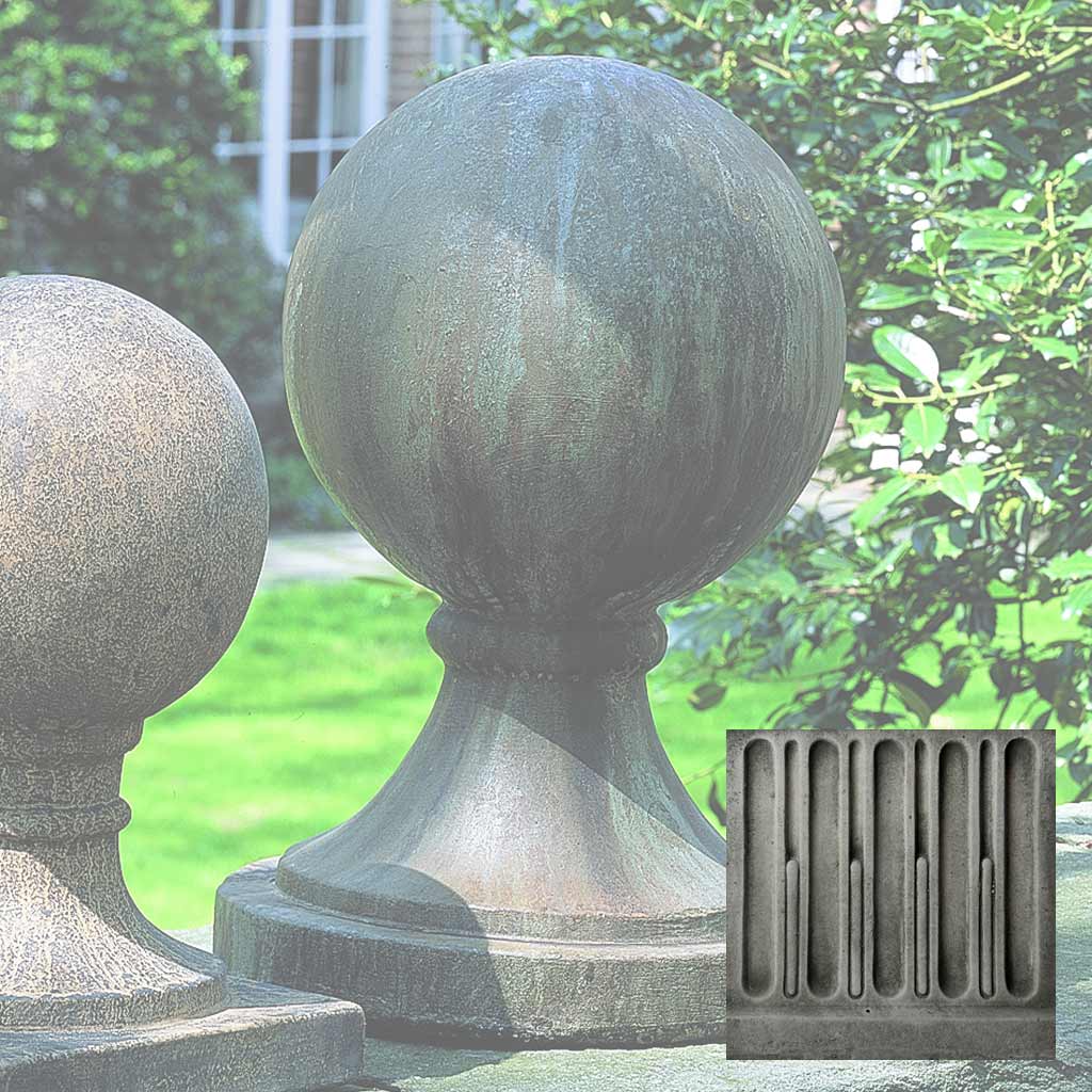Campania Sphere Round Base, Large Garden Statue - S-204 - Image 3