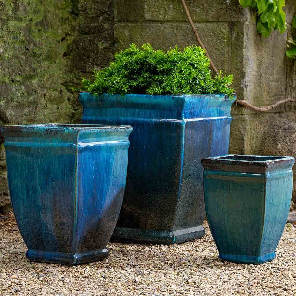 Campania Square Rolled Rim Planter, Set of 3 - 8100-0103 - Image 2