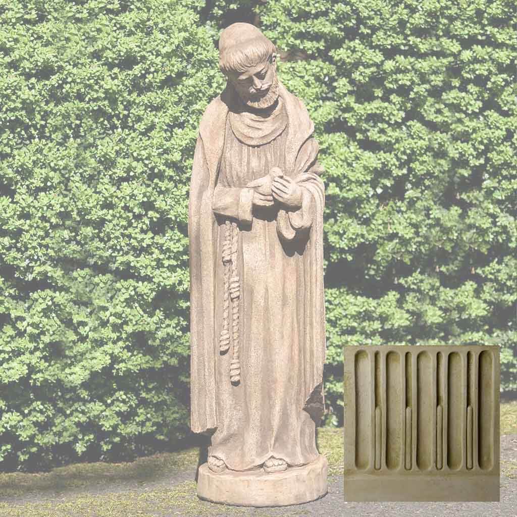 Campania St. Francis w/ Baby Bird Garden Statue - R-101 - Image 6
