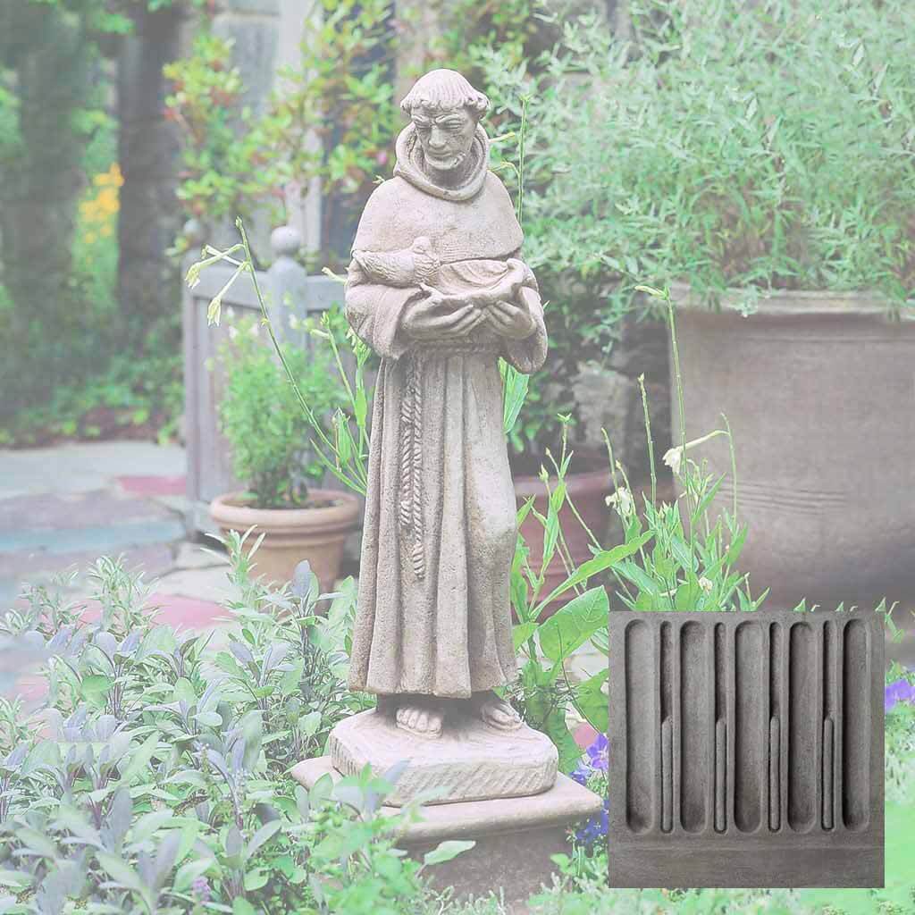 Campania St. Francis w/ Shell Garden Statue - R-024 - Image 9