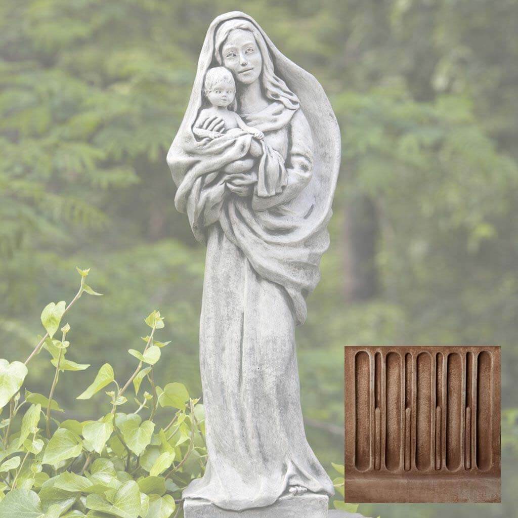 Campania Standing Madonna and Child Garden Statue - R-105 - Image 3