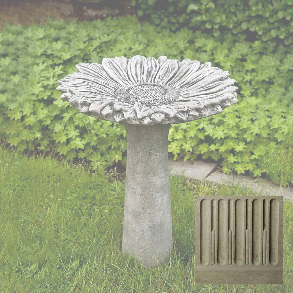 Campania Sunflower Birdbath - B-154 - Image 16