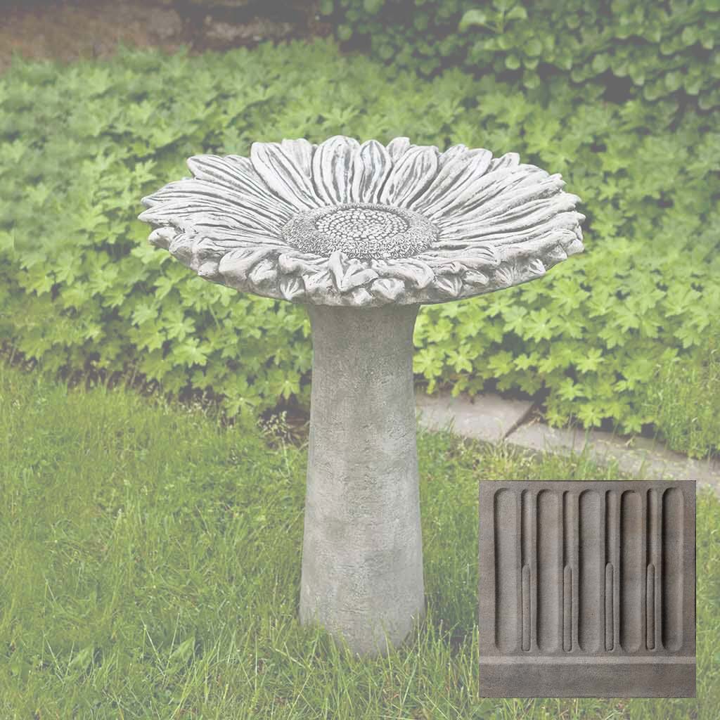 Campania Sunflower Birdbath - B-154 - Image 5