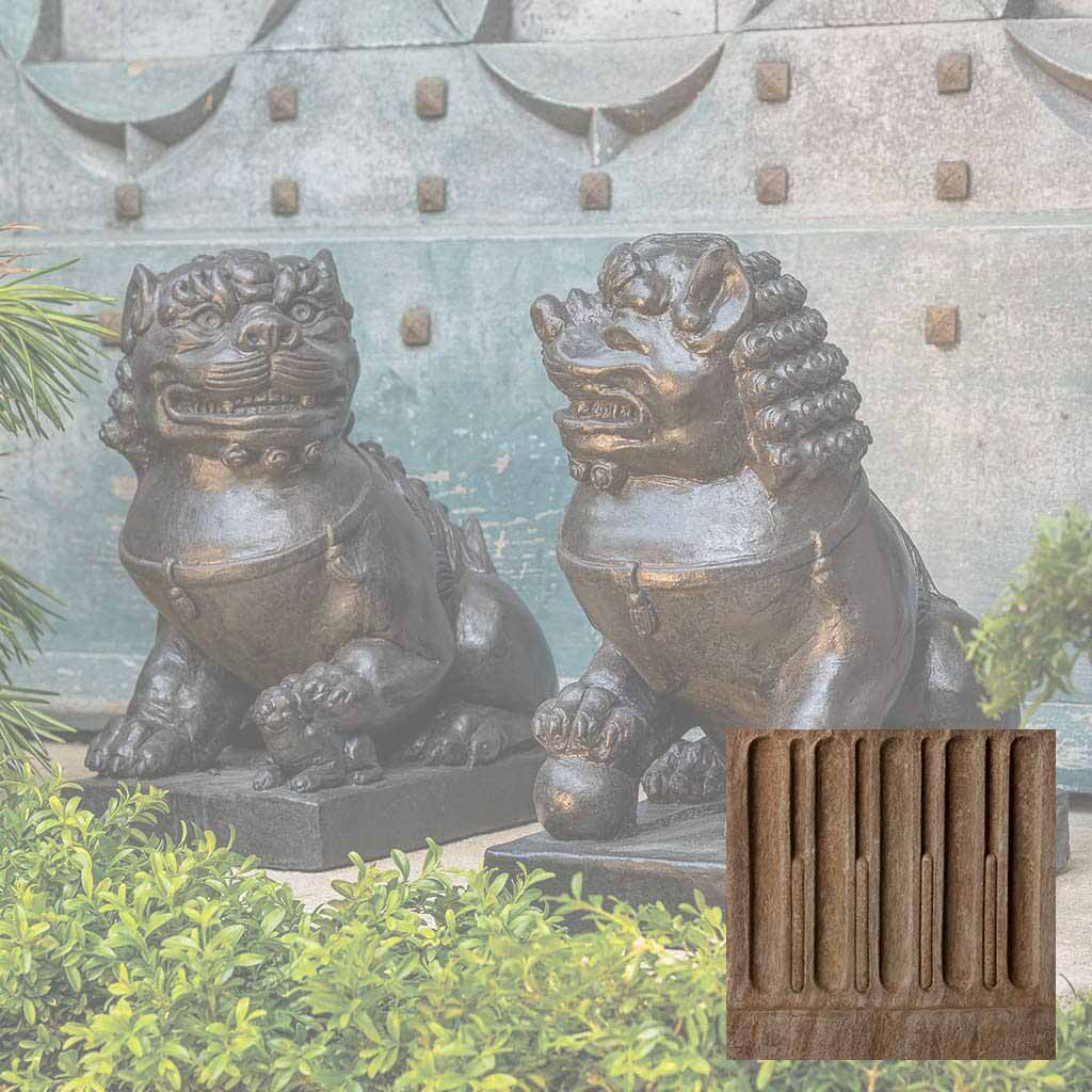 Campania Traditional Foo Dog Set Garden Statue - OR-175 SET - Image 2