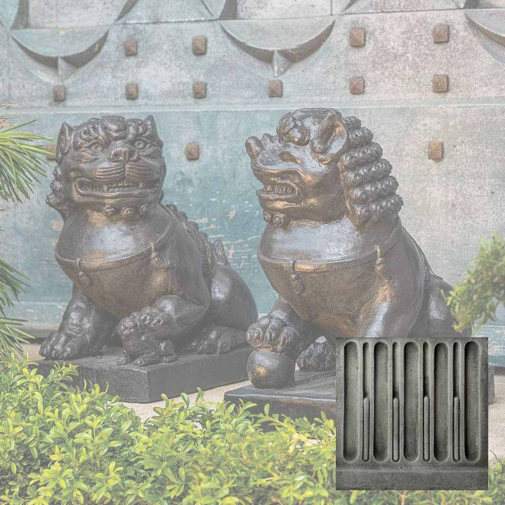Campania Traditional Foo Dog Set Garden Statue - OR-175 SET - Image 3