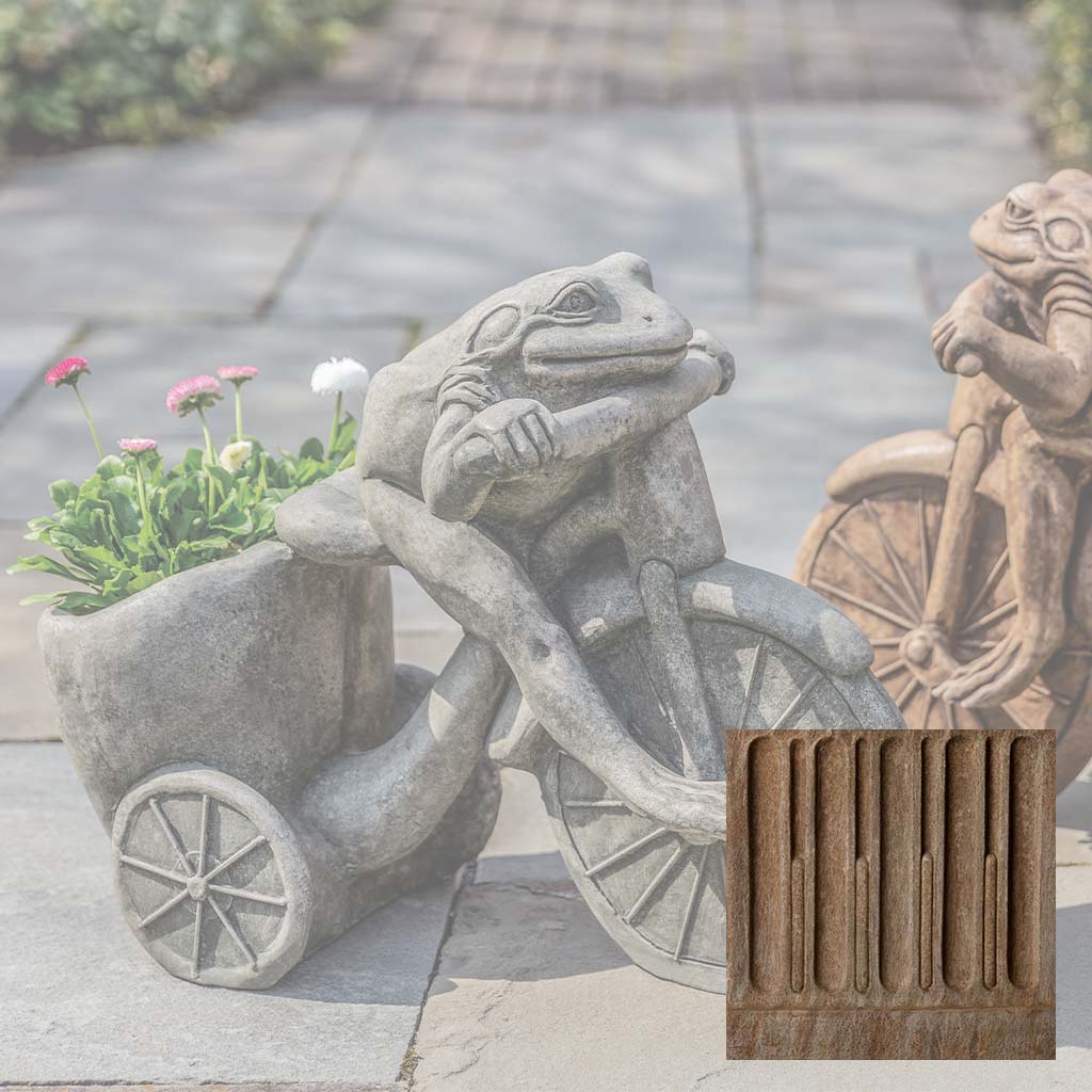 Campania Tricycle Frog Planter Garden Statue - A-588 - Image 2