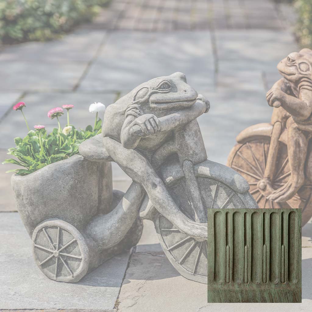 Campania Tricycle Frog Planter Garden Statue - A-588 - Image 4