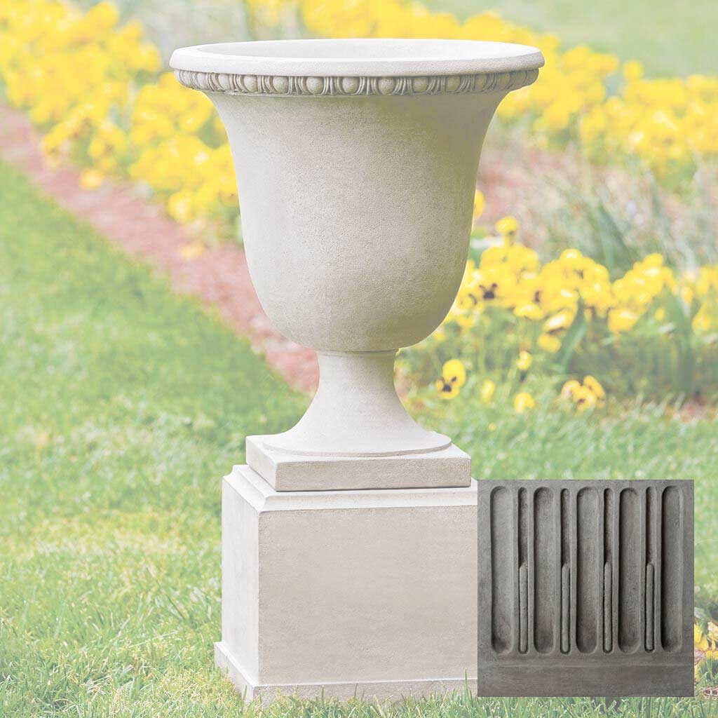 Campania Wburg Egg and Dart Urn w/ Classic Short Pedestal - PPD-467 - Image 10
