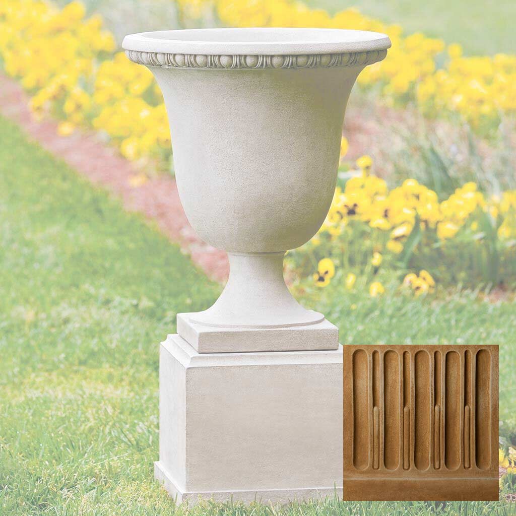Campania Wburg Egg and Dart Urn w/ Classic Short Pedestal - PPD-467 - Image 16