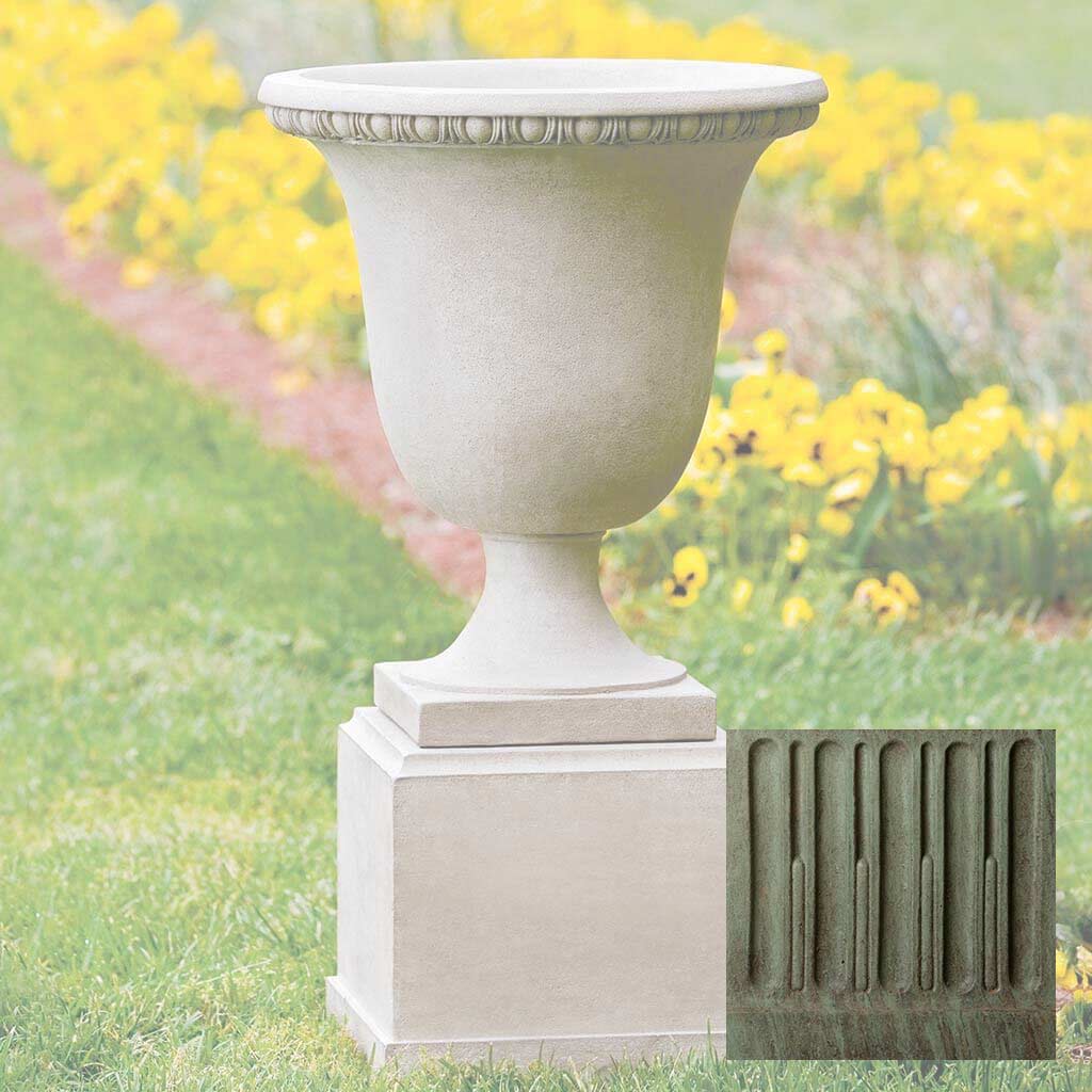 Campania Wburg Egg and Dart Urn w/ Classic Short Pedestal - PPD-467 - Image 5