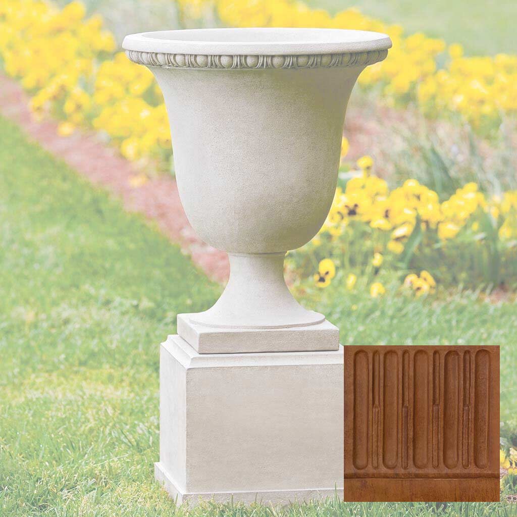 Campania Wburg Egg and Dart Urn w/ Classic Short Pedestal - PPD-467 - Image 9