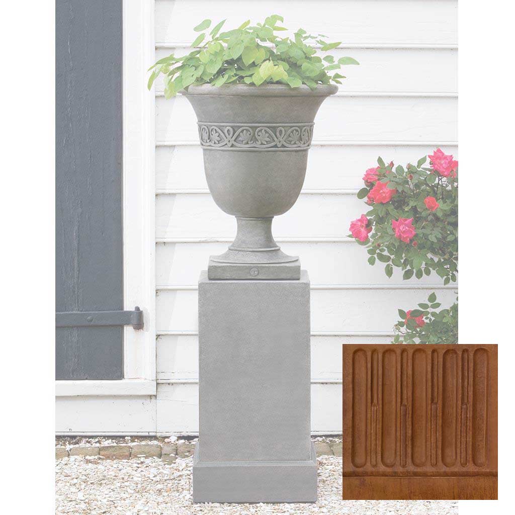 Campania Wburg Strapwork Leaf Urn w/ Classic Tall Pedestal - PPD-457 - Image 7