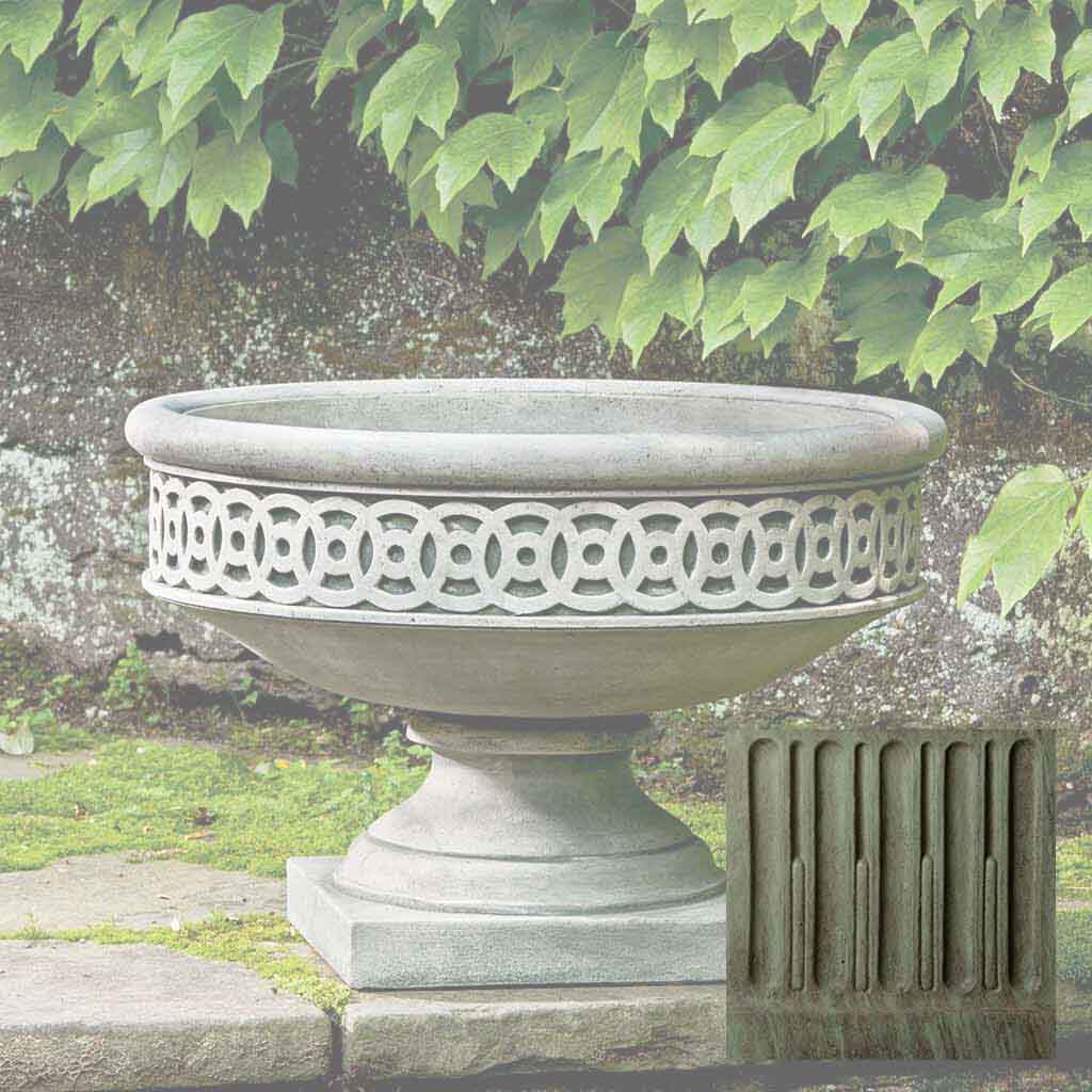 Campania Williamsburg Low Fretwork Urn - P-599 - Image 4