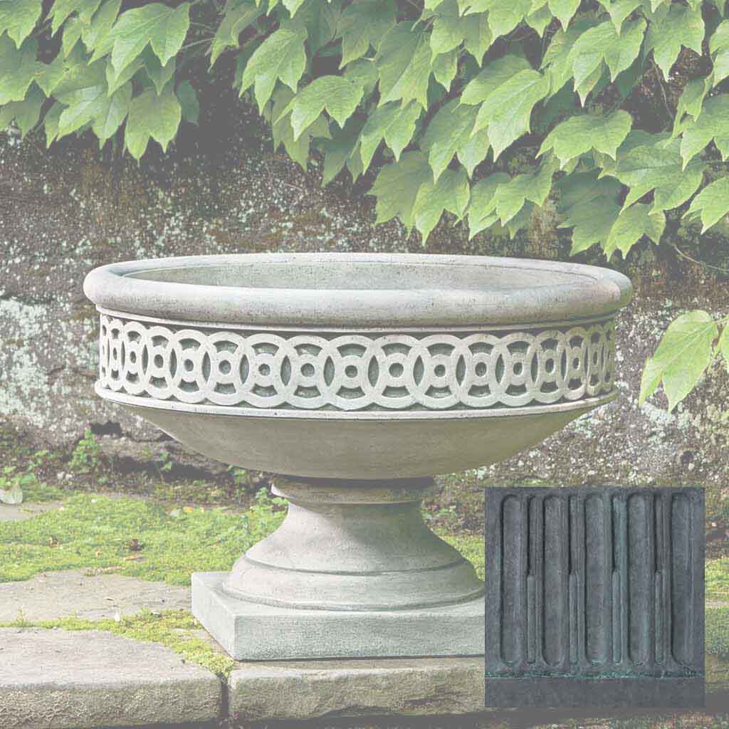 Campania Williamsburg Low Fretwork Urn - P-599 - Image 9