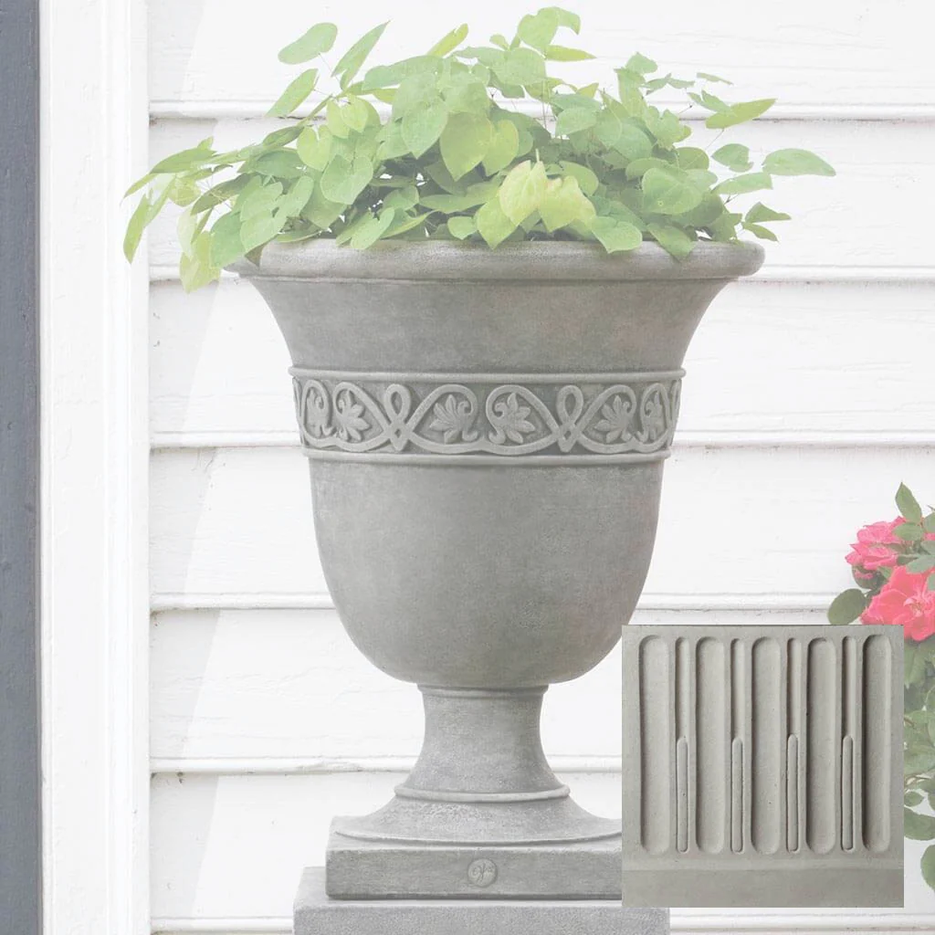 Campania Williamsburg Strapwork Leaf Urn - P-457 - Image 10