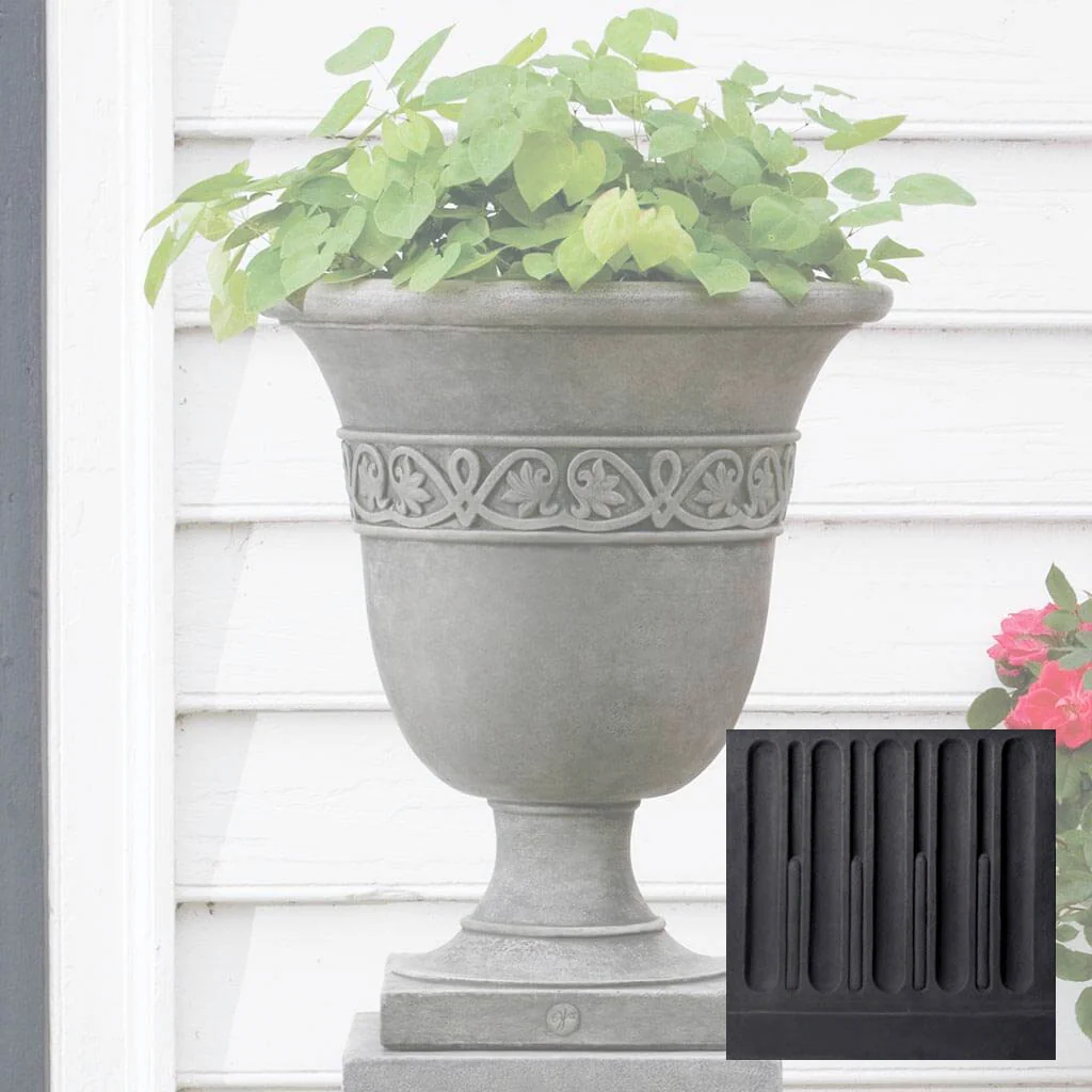 Campania Williamsburg Strapwork Leaf Urn - P-457 - Image 11