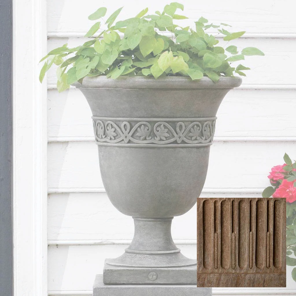 Campania Williamsburg Strapwork Leaf Urn - P-457 - Image 2