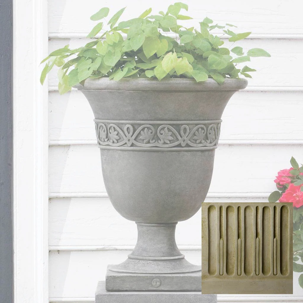 Campania Williamsburg Strapwork Leaf Urn - P-457 - Image 5