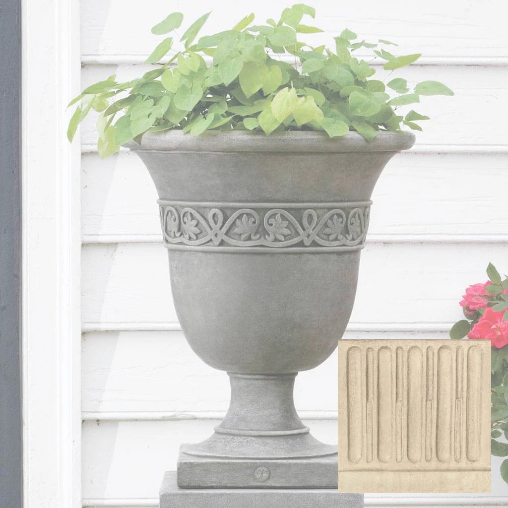Campania Williamsburg Strapwork Leaf Urn - P-457 - Image 6