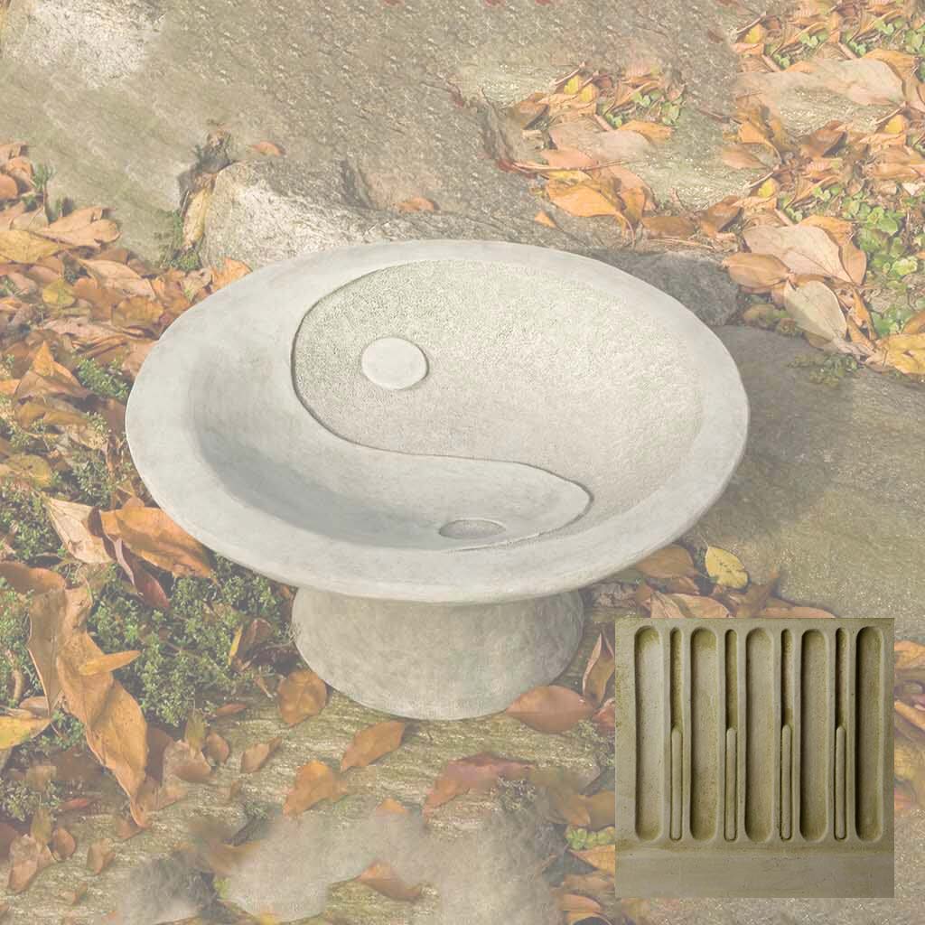 Campania Yin Yang Pedestal Birdbath - B-110 - Image 6