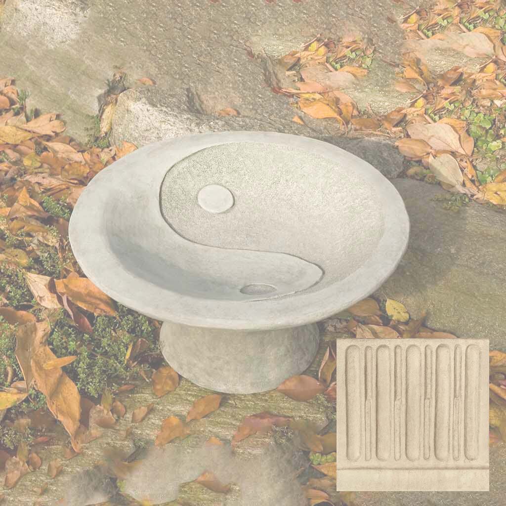 Campania Yin Yang Pedestal Birdbath - B-110 - Image 7