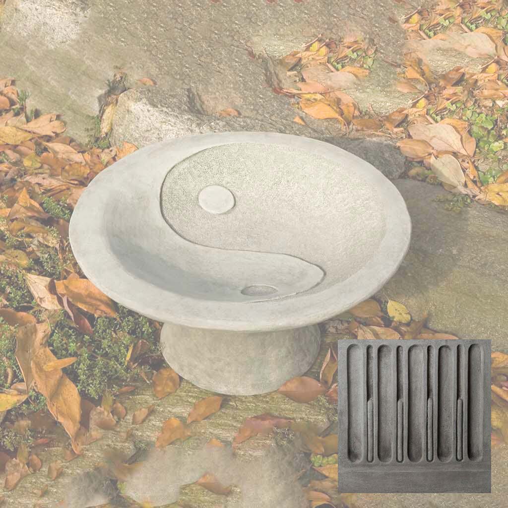Campania Yin Yang Pedestal Birdbath - B-110 - Image 9