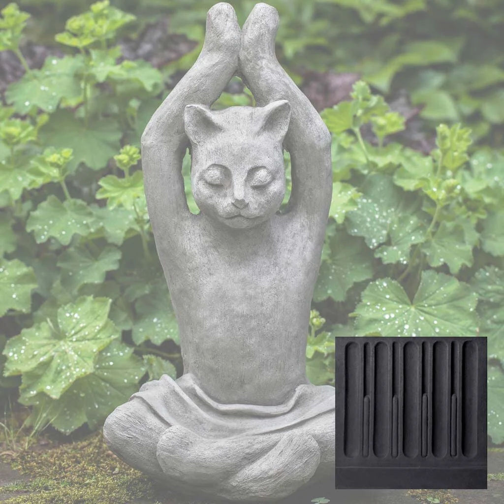 Campania Yoga Cat Garden Statue - A-537 - Image 11
