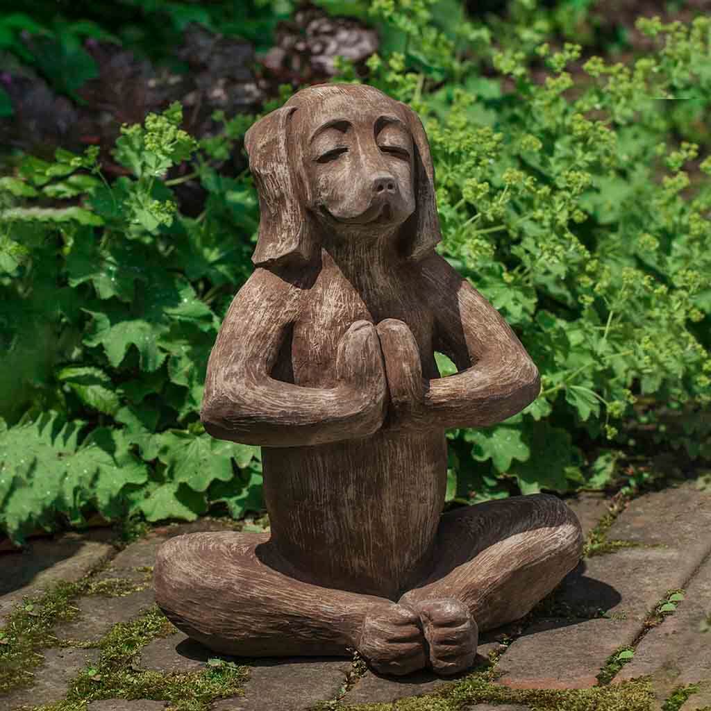 Campania Yoga Dog Garden Statue - A-544