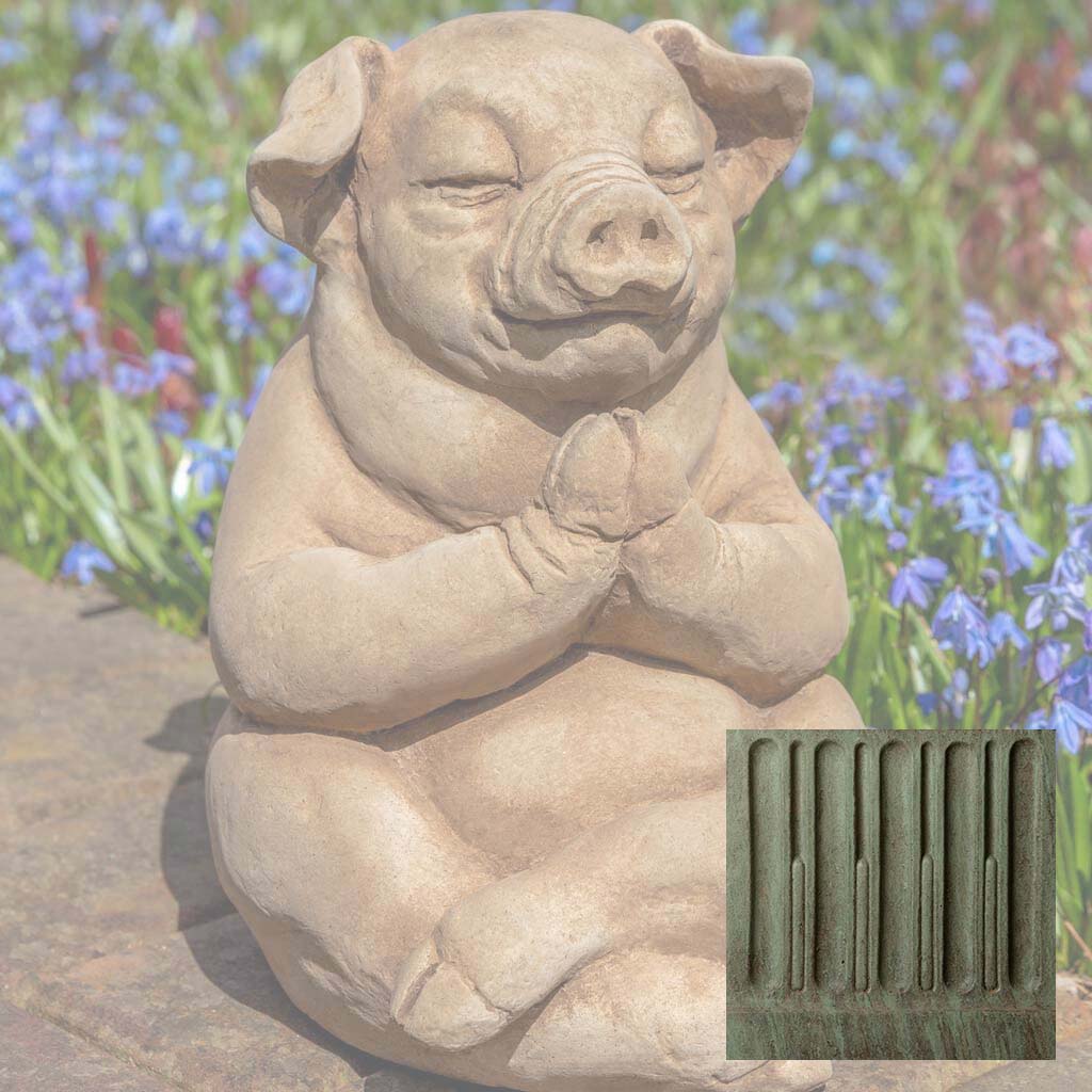 Campania Zen Pig Garden Statue - A-604 - Image 4