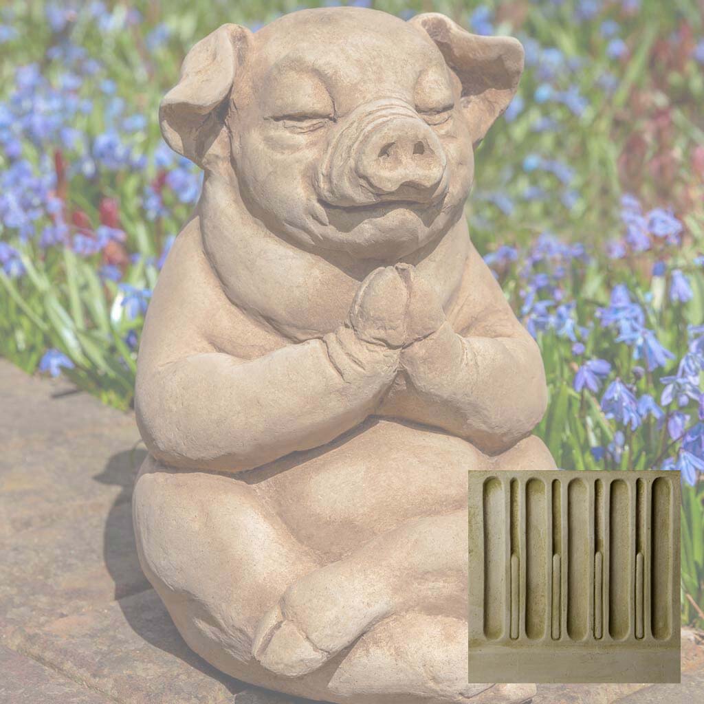 Campania Zen Pig Garden Statue - A-604 - Image 5