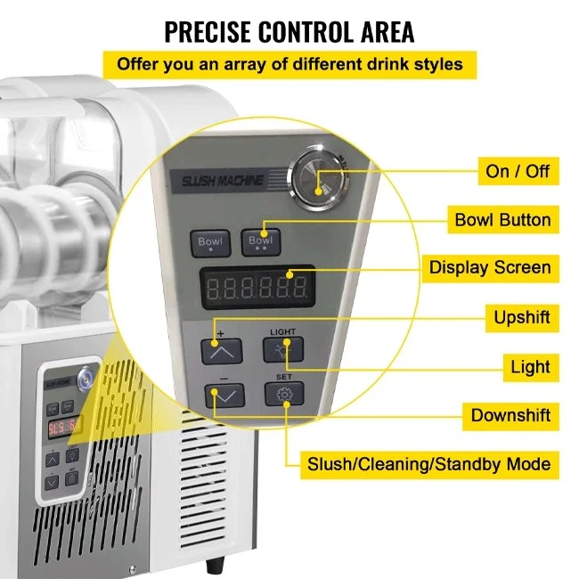 Commercial Double Frozen Daiquiri Slushy Drink Maker Machine, 6L - Image 6