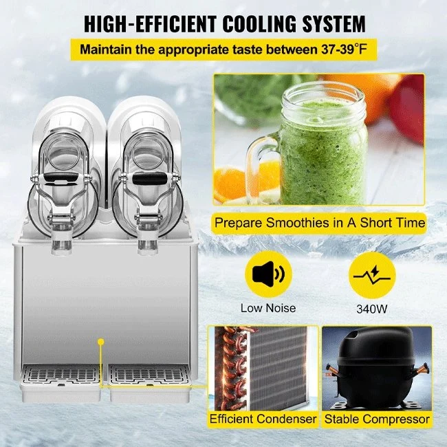 Commercial Double Frozen Daiquiri Slushy Drink Maker Machine, 6L - Image 7