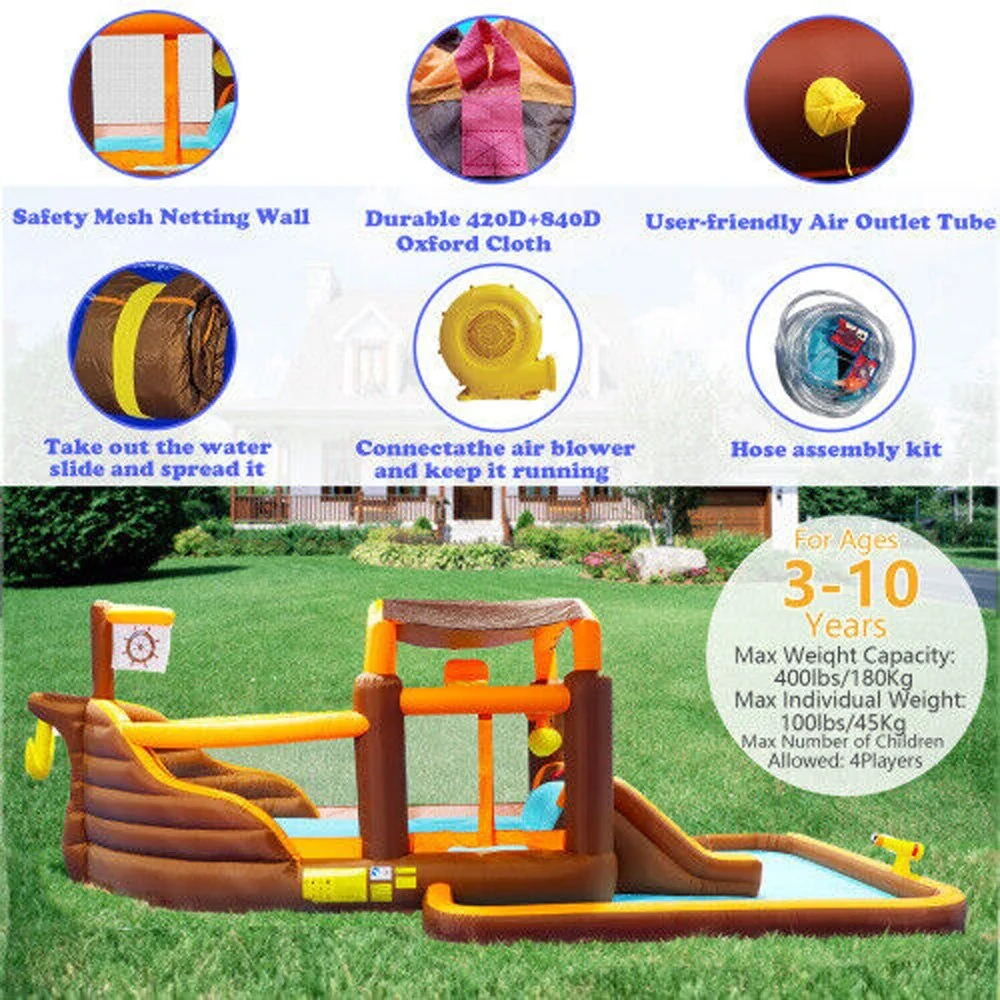 Commercial Inflatable Kids Bounce House W/ Water Slide & Blower, 23FT (96708451) - Image 4