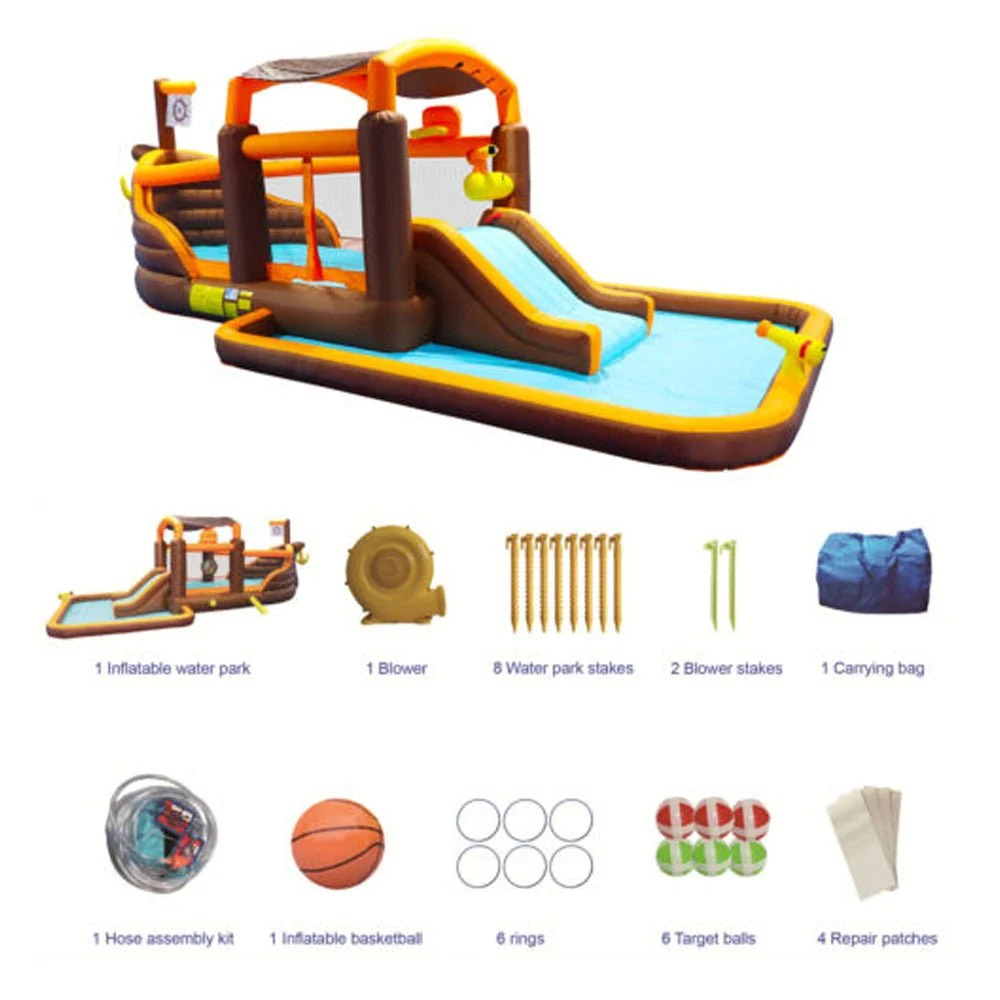 Commercial Inflatable Kids Bounce House W/ Water Slide & Blower, 23FT (96708451) - Image 9