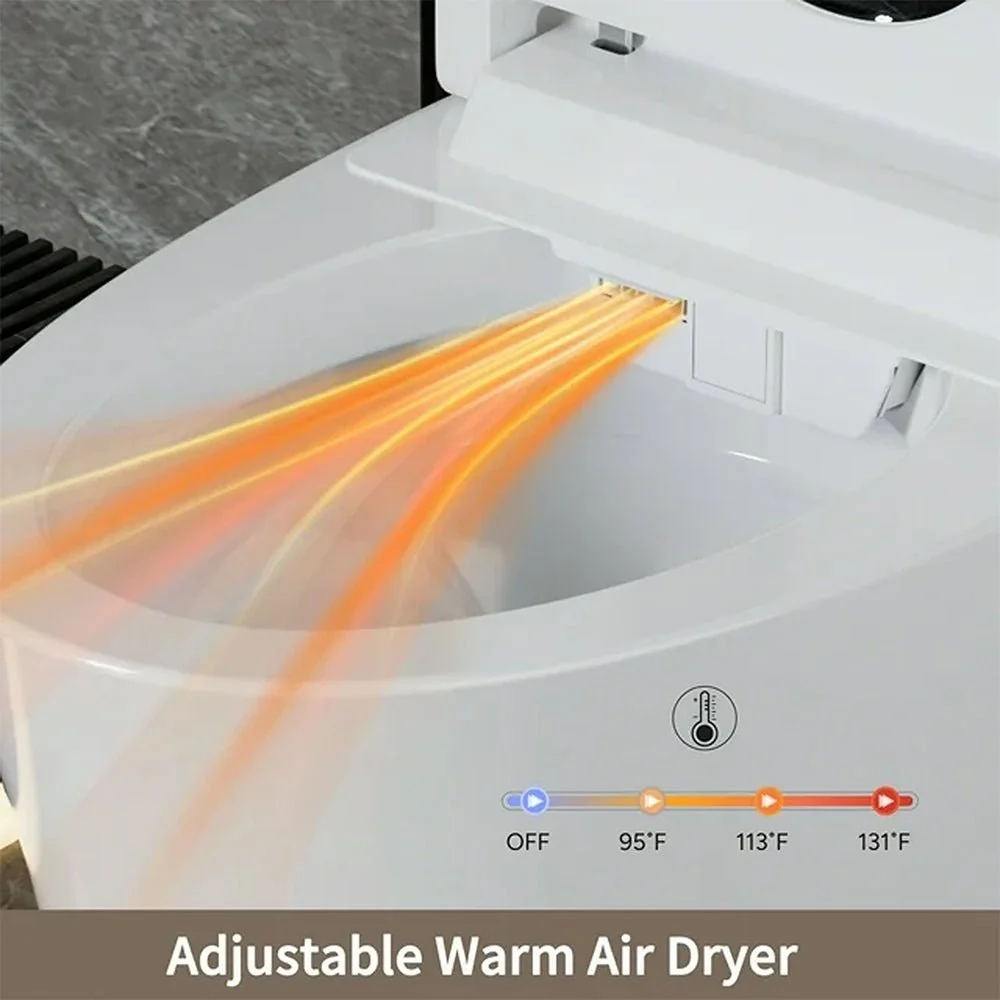 CTDV Premium Smart Tankless Bidet Toilet W/ Adjustable Heated Seat, Water & Air Dryer (96174253) - Image 7