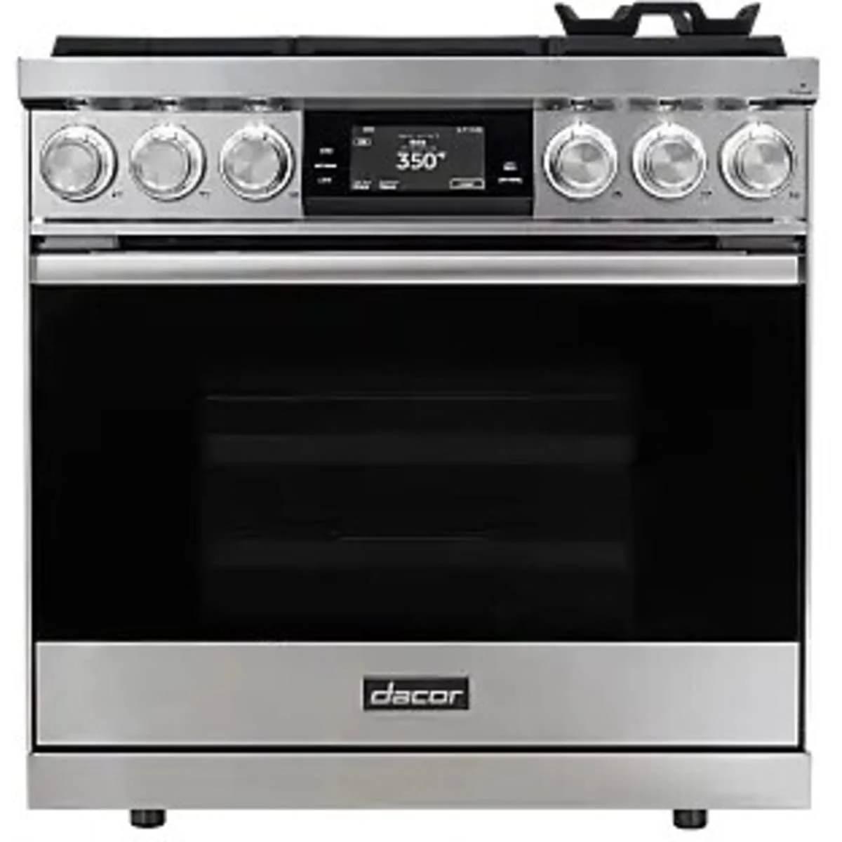 Dacor 36-Inch Contemporary Dual-Fuel Steam Range, Silver Stainless - DOP36C86DLS