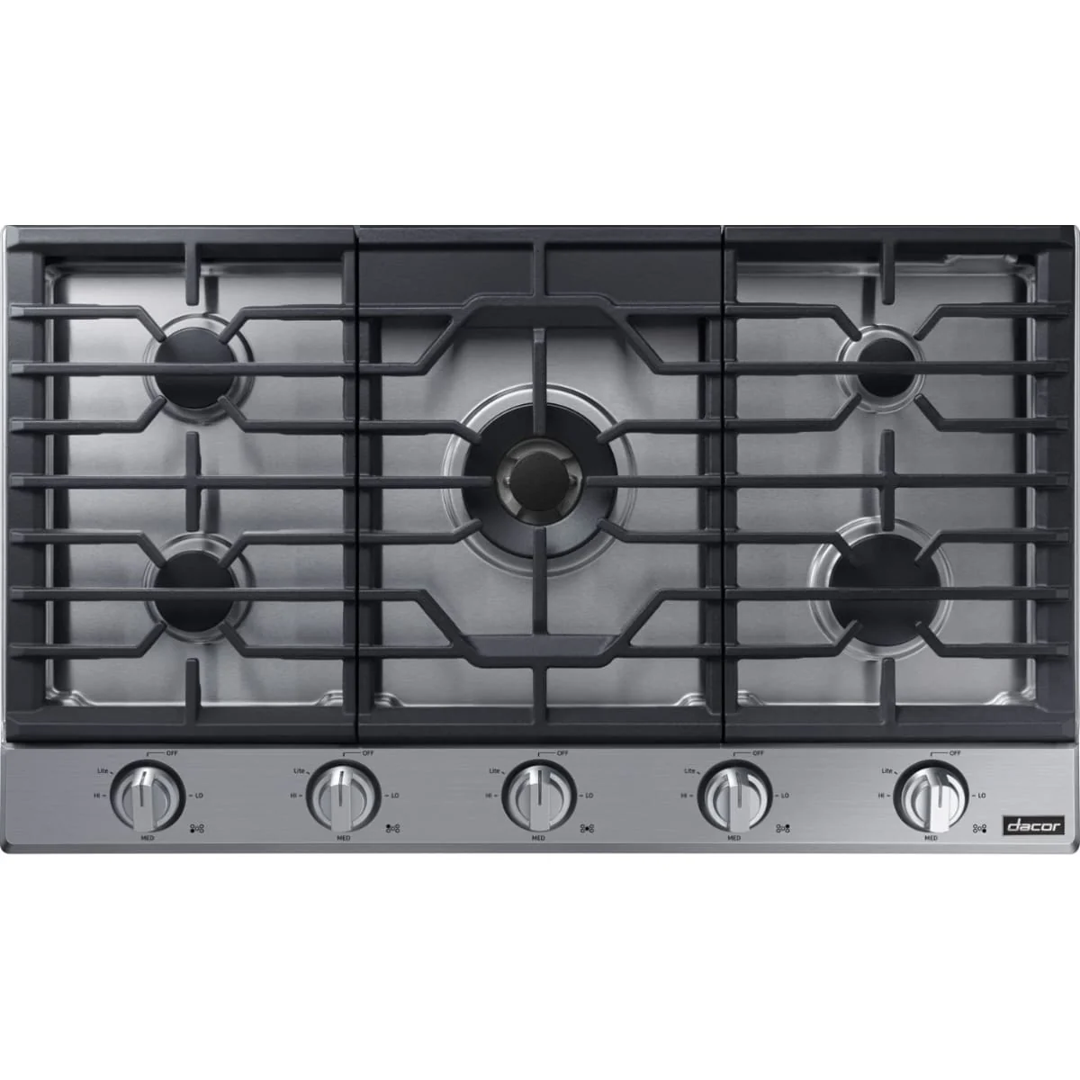 Dacor 36-Inch Transitional Gas Cooktop, Silver Stainless, NG/LP - DTG36P875NS - Image 4