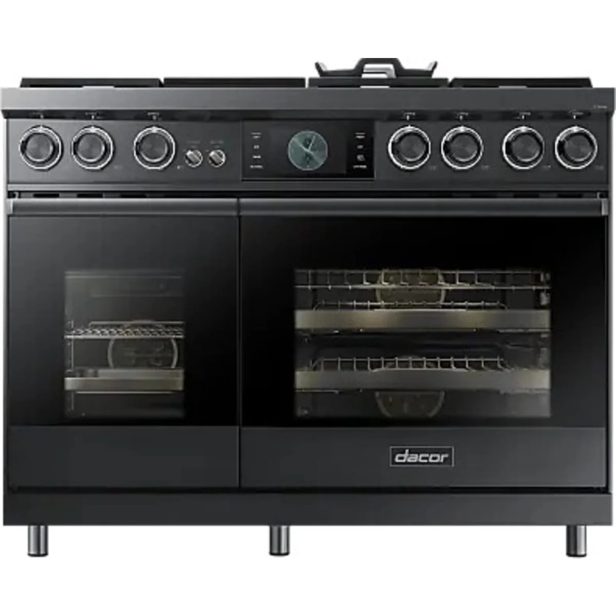 Dacor 48-Inch Contemporary Dual-Fuel Steam Range with Integrated Griddle, Graphite Stainless - DOP48C96DLM