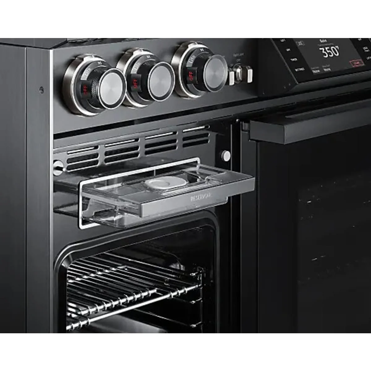 Dacor 48-Inch Contemporary Dual-Fuel Steam Range with Integrated Griddle, Graphite Stainless - DOP48C96DLM - Image 3