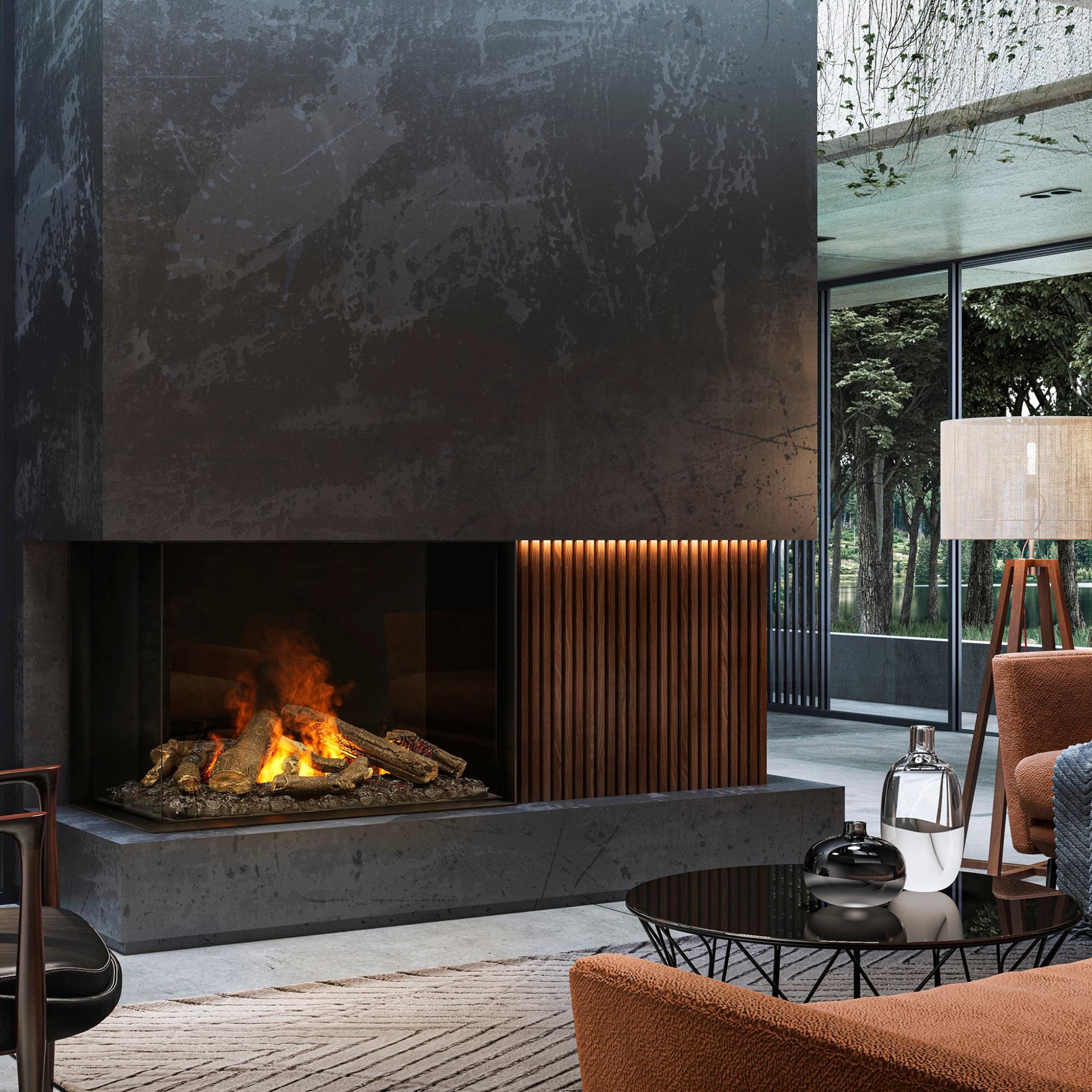 Dimplex e-MatriX 32"x26" Two-Sided Electric Firebox, Left-Facing - FEF3226L2L - Image 4