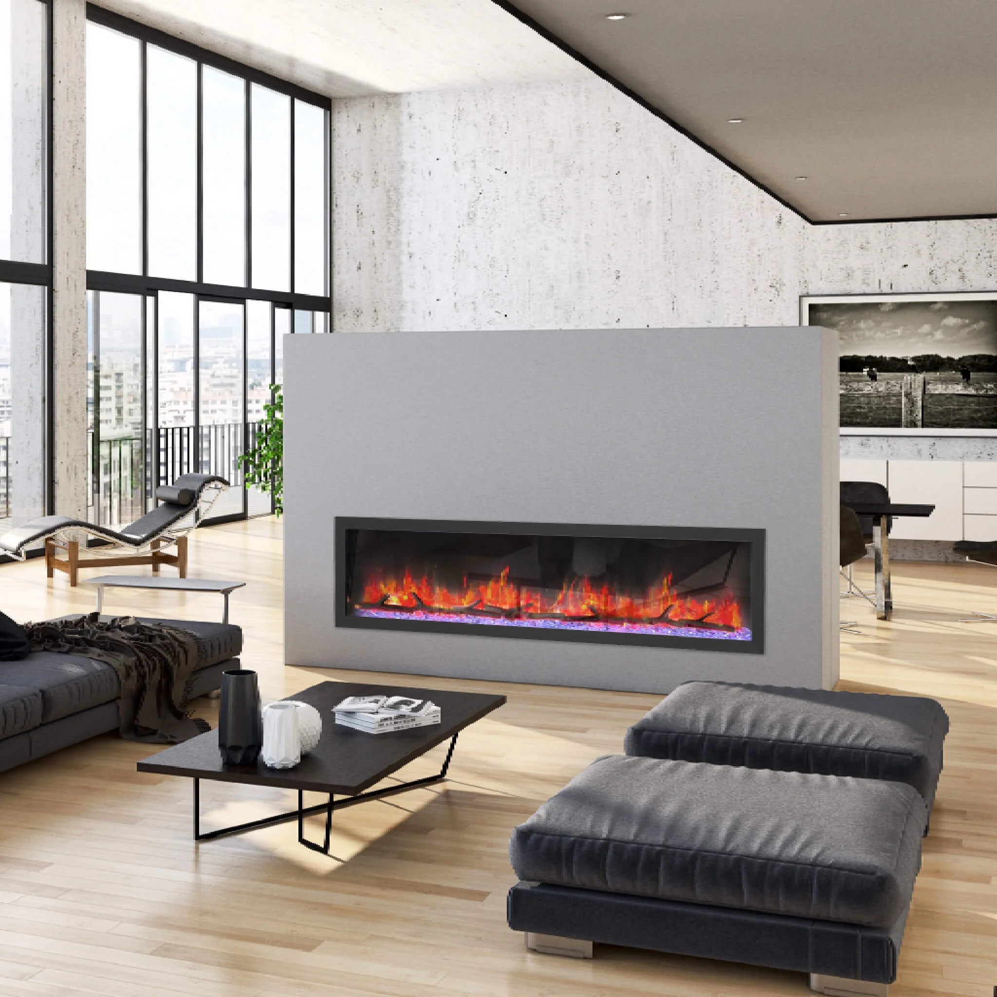 Dynasty Cascade 74" Smart Linear Electric Fireplace [DY-BTX74] - Image 12