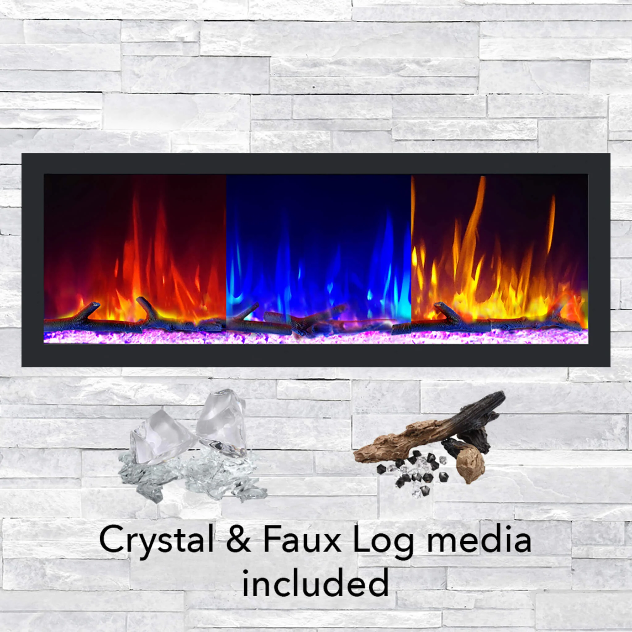 Dynasty Cascade 74" Smart Linear Electric Fireplace [DY-BTX74] - Image 6