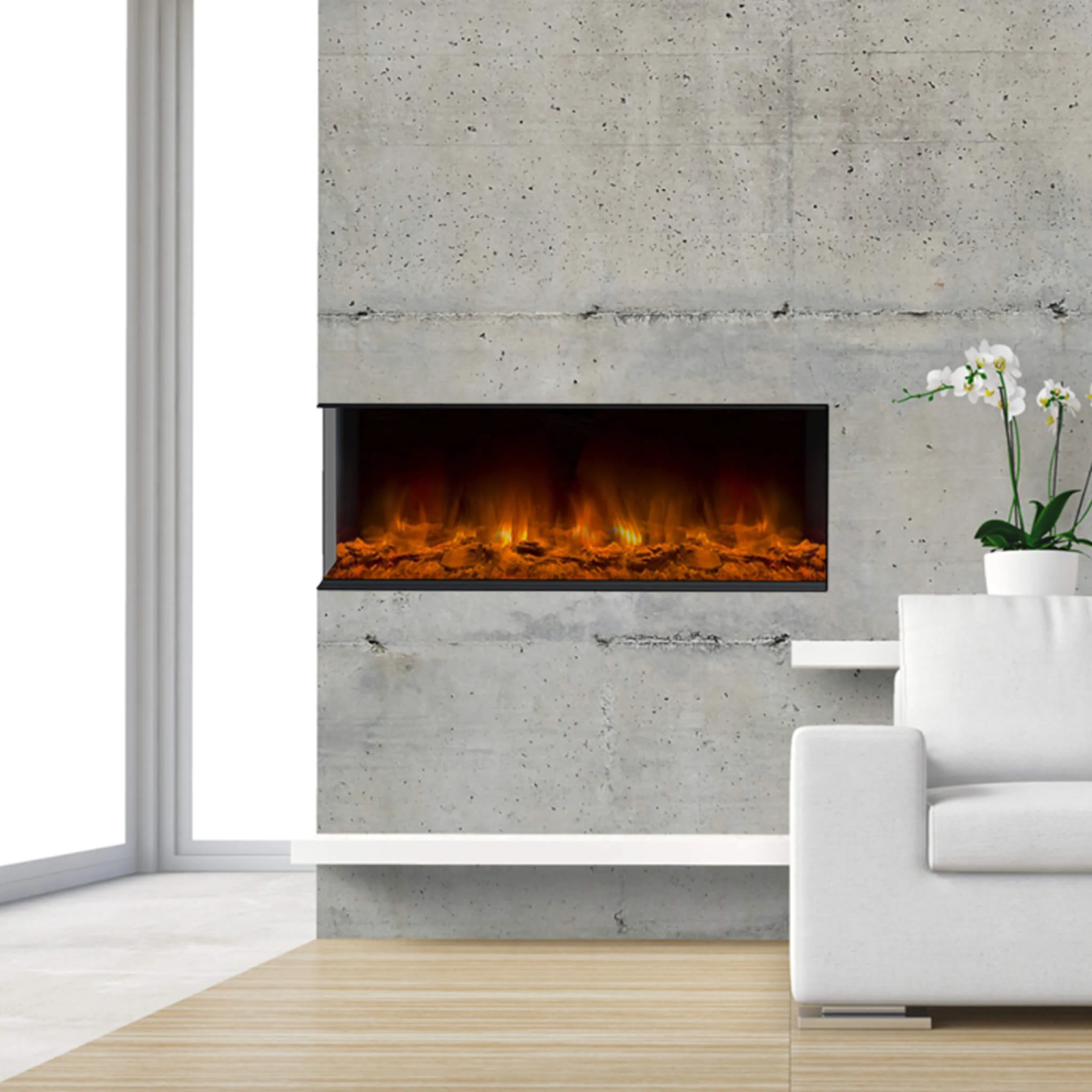 Dynasty Melody 40" Multi-Sided Smart Electric Fireplace With Remote Control [DY-BTS40] - Image 5