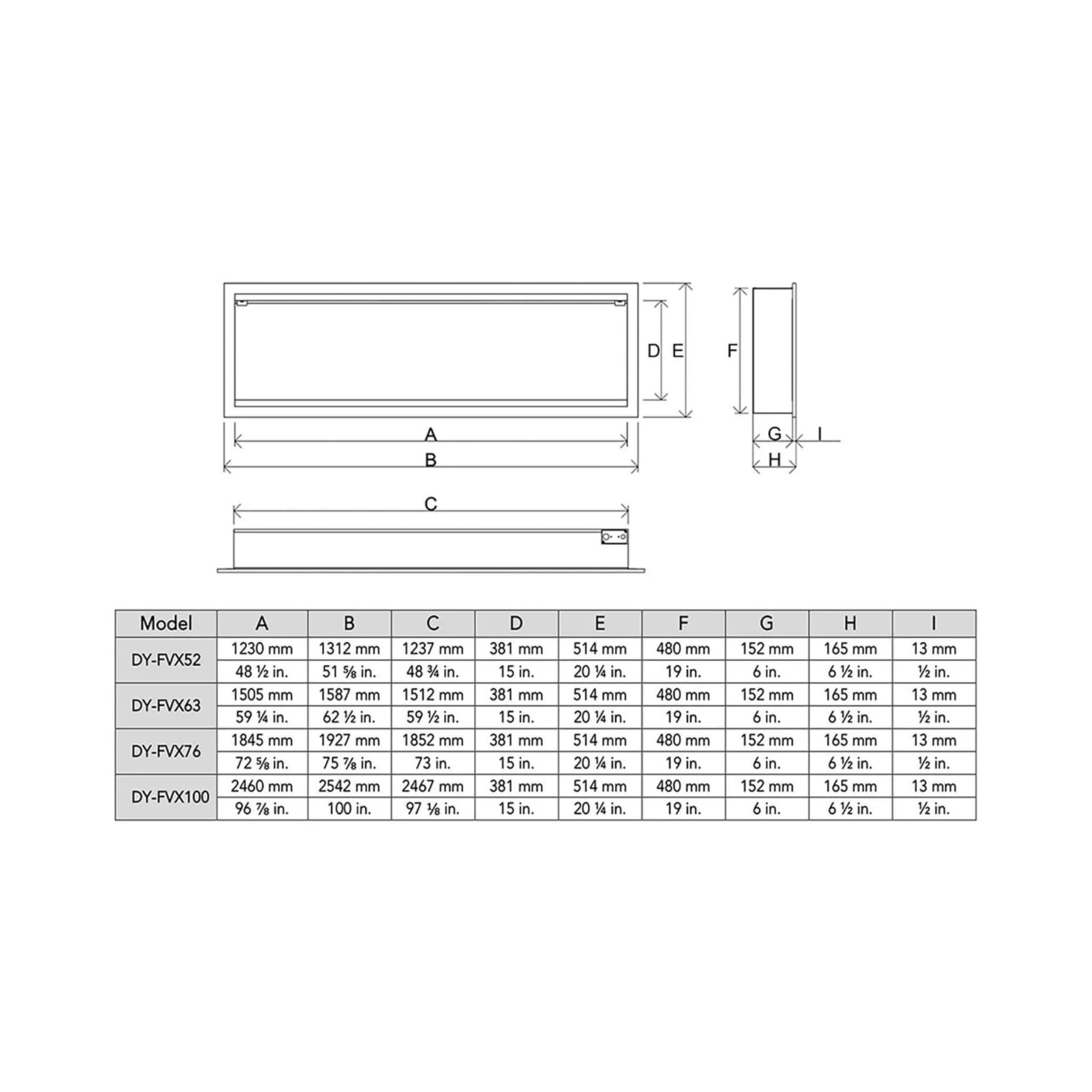 Dynasty Tempo 52" Smart Virtual Linear Electric Fireplace With Dynasty App [DY-FVX52] - Image 5