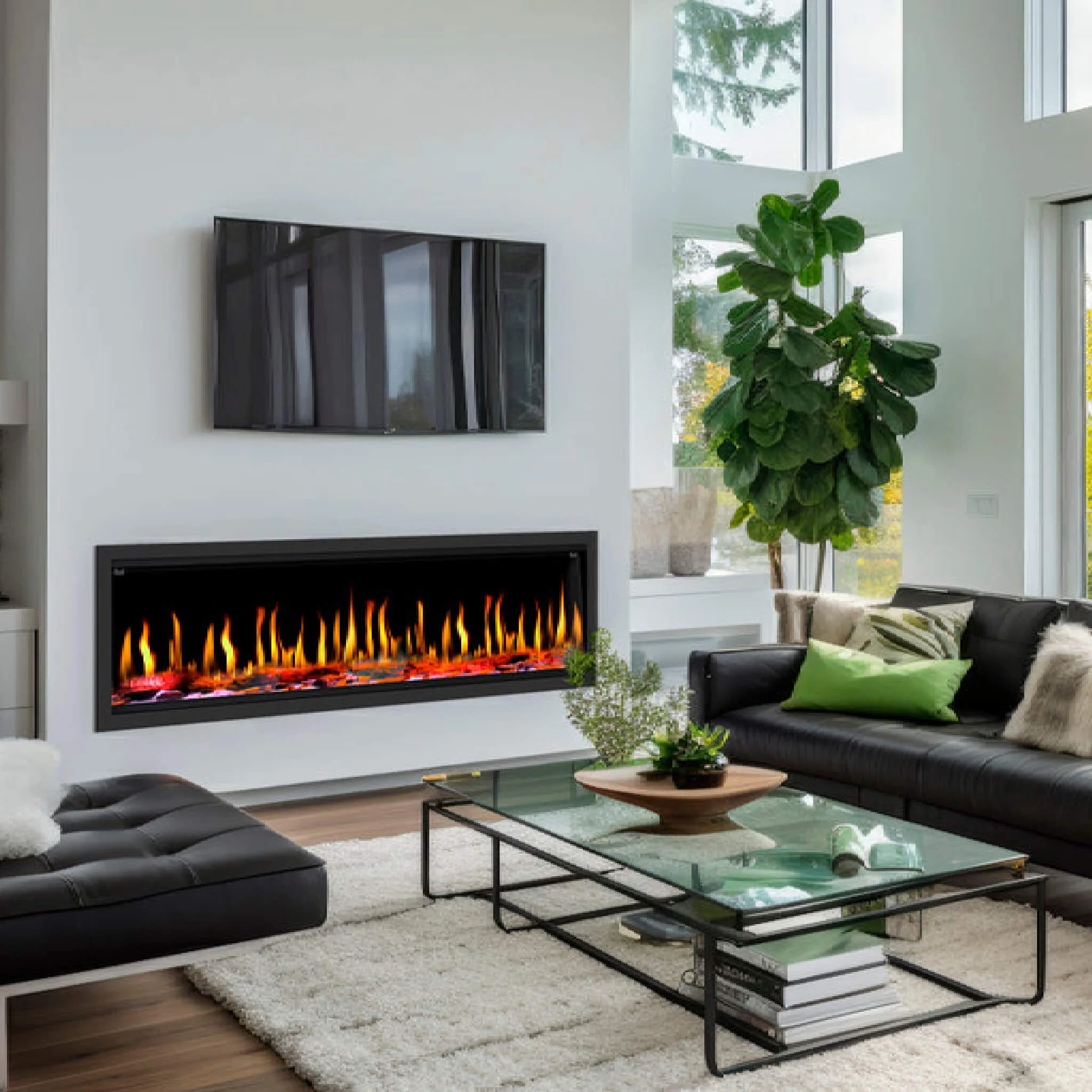 Dynasty Tempo 76" Virtual Linear Electric Fireplace [DY-FVX76] - Image 3