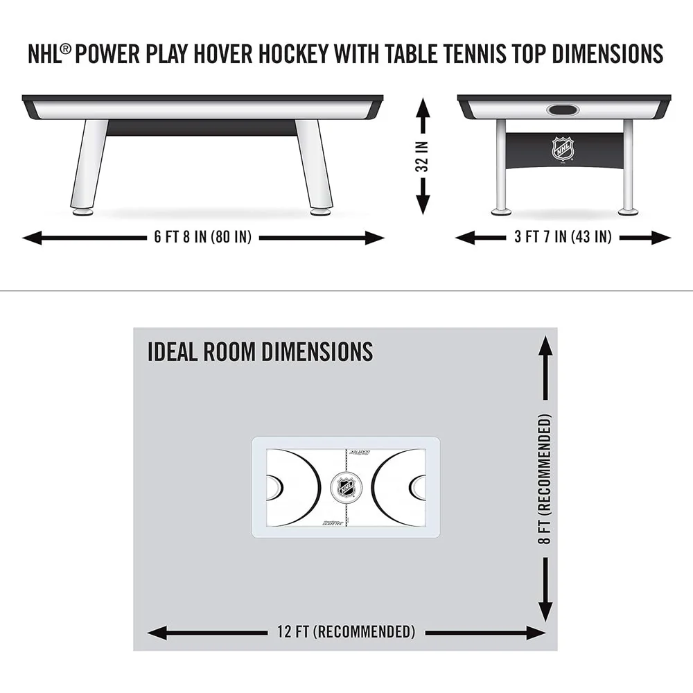 Eastpoint 2-In-1 Air Hockey Table Tennis Multi-Game Table, 80" (93847625) - Image 10